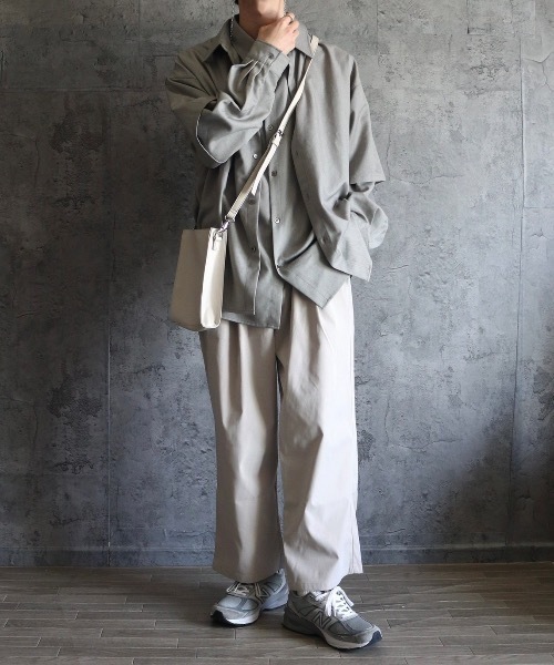 【CLEL】TR Loose Half Sleeve Regular Collar Shirt / TR ルーズ半袖レギュラーカラーシャツ【セットアップ対応】（シャツ/ブラウス）｜CLEL（クレイル）