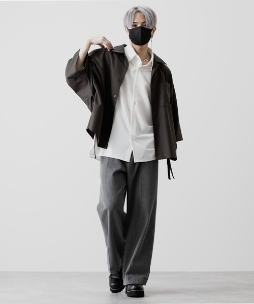 【CLEL】TR Loose Half Sleeve Regular Collar Shirt / TR ルーズ半袖レギュラーカラーシャツ【セットアップ対応】（シャツ/ブラウス）｜CLEL（クレイル）