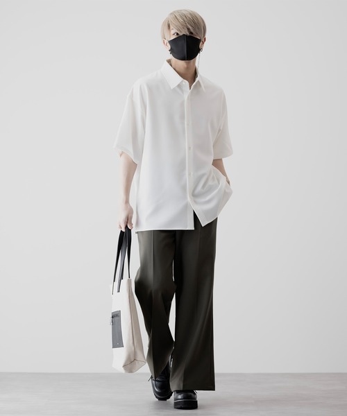 【CLEL】TR Loose Half Sleeve Regular Collar Shirt / TR ルーズ半袖レギュラーカラーシャツ【セットアップ対応】（シャツ/ブラウス）｜CLEL（クレイル）