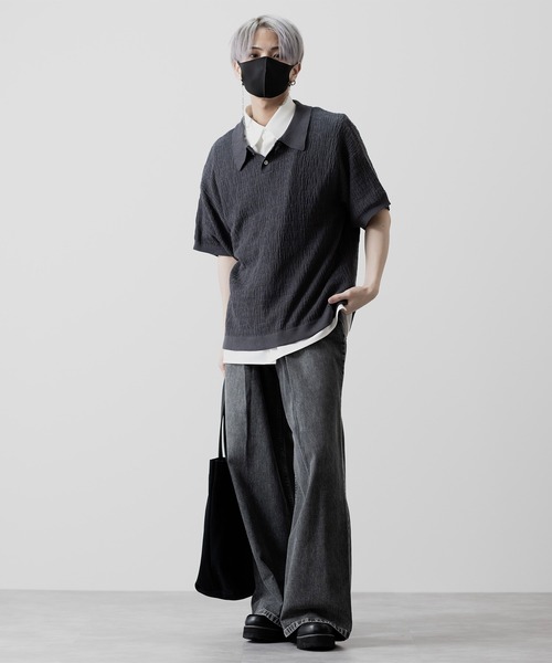 【CLEL】TR Loose Half Sleeve Regular Collar Shirt / TR ルーズ半袖レギュラーカラーシャツ【セットアップ対応】（シャツ/ブラウス）｜CLEL（クレイル）