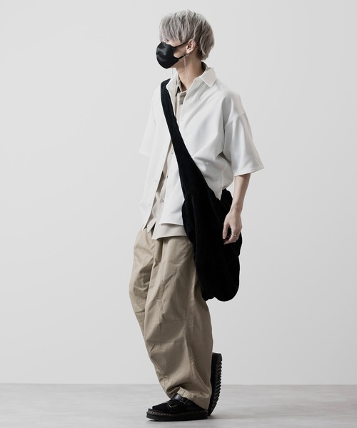 【CLEL】TR Loose Half Sleeve Regular Collar Shirt / TR ルーズ半袖レギュラーカラーシャツ【セットアップ対応】（シャツ/ブラウス）｜CLEL（クレイル）
