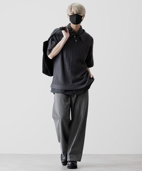 【CLEL】TR Loose Half Sleeve Regular Collar Shirt / TR ルーズ半袖レギュラーカラーシャツ【セットアップ対応】（シャツ/ブラウス）｜CLEL（クレイル）