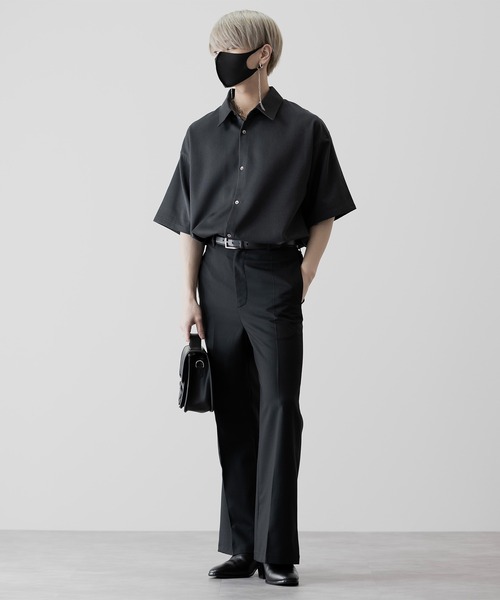 【CLEL】TR Loose Half Sleeve Regular Collar Shirt / TR ルーズ半袖レギュラーカラーシャツ【セットアップ対応】（シャツ/ブラウス）｜CLEL（クレイル）