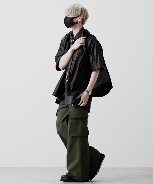 【CLEL】TR Loose Half Sleeve Regular Collar Shirt / TR ルーズ半袖レギュラーカラーシャツ【セットアップ対応】（シャツ/ブラウス）｜CLEL（クレイル）