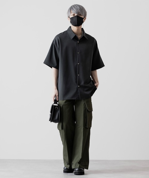 【CLEL】TR Loose Half Sleeve Regular Collar Shirt / TR ルーズ半袖レギュラーカラーシャツ【セットアップ対応】（シャツ/ブラウス）｜CLEL（クレイル）