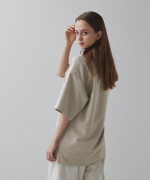 【CLEL】TR Loose Half Sleeve Regular Collar Shirt / TR ルーズ半袖レギュラーカラーシャツ【セットアップ対応】（シャツ/ブラウス）｜CLEL（クレイル）
