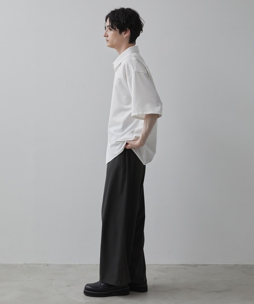 【CLEL】TR Loose Half Sleeve Regular Collar Shirt / TR ルーズ半袖レギュラーカラーシャツ【セットアップ対応】（シャツ/ブラウス）｜CLEL（クレイル）