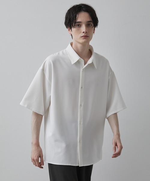 【CLEL】TR Loose Half Sleeve Regular Collar Shirt / TR ルーズ半袖レギュラーカラーシャツ【セットアップ対応】（シャツ/ブラウス）｜CLEL（クレイル）