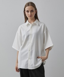 CLEL（クレイル）の「【CLEL】TR Loose Half Sleeve Regular Collar Shirt / TR ルーズ半袖レギュラーカラーシャツ【セットアップ対応】（シャツ/ブラウス）」