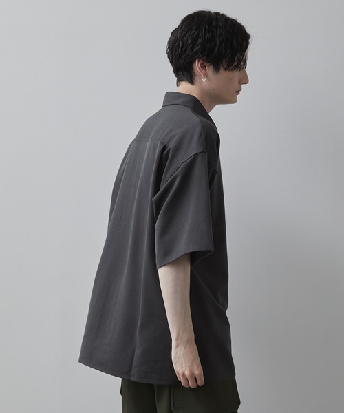 【CLEL】TR Loose Half Sleeve Regular Collar Shirt / TR ルーズ半袖レギュラーカラーシャツ【セットアップ対応】（シャツ/ブラウス）｜CLEL（クレイル）