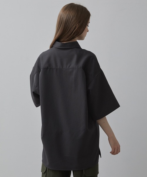 【CLEL】TR Loose Half Sleeve Regular Collar Shirt / TR ルーズ半袖レギュラーカラーシャツ【セットアップ対応】（シャツ/ブラウス）｜CLEL（クレイル）