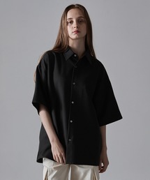 CLEL（クレイル）の「【CLEL】TR Loose Half Sleeve Regular Collar Shirt / TR ルーズ半袖レギュラーカラーシャツ【セットアップ対応】（シャツ/ブラウス）」