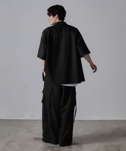 【CLEL】TR Loose Half Sleeve Regular Collar Shirt / TR ルーズ半袖レギュラーカラーシャツ【セットアップ対応】（シャツ/ブラウス）｜CLEL（クレイル）