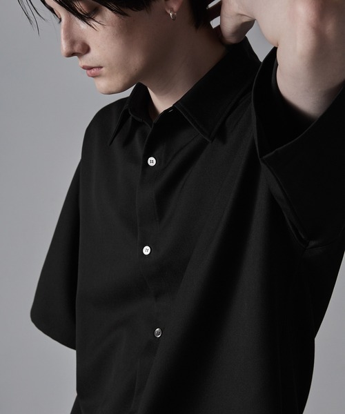 【CLEL】TR Loose Half Sleeve Regular Collar Shirt / TR ルーズ半袖レギュラーカラーシャツ【セットアップ対応】（シャツ/ブラウス）｜CLEL（クレイル）