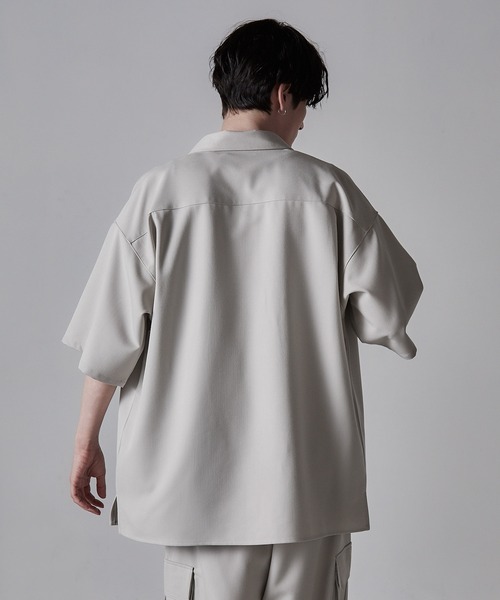 【CLEL】TR Loose Half Sleeve Regular Collar Shirt / TR ルーズ半袖レギュラーカラーシャツ【セットアップ対応】（シャツ/ブラウス）｜CLEL（クレイル）