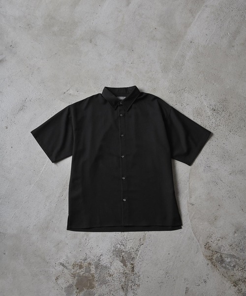 CLEL】TR Loose Half Sleeve Regular Collor Shirt / TR ルーズ