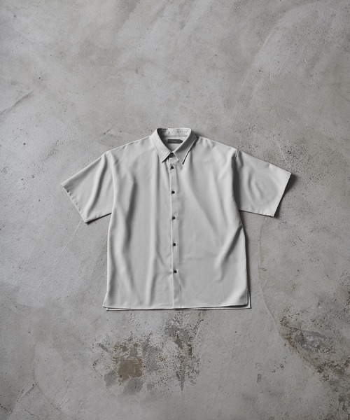 【CLEL】TR Loose Half Sleeve Regular Collar Shirt / TR ルーズ半袖レギュラーカラーシャツ【セットアップ対応】（シャツ/ブラウス）｜CLEL（クレイル）