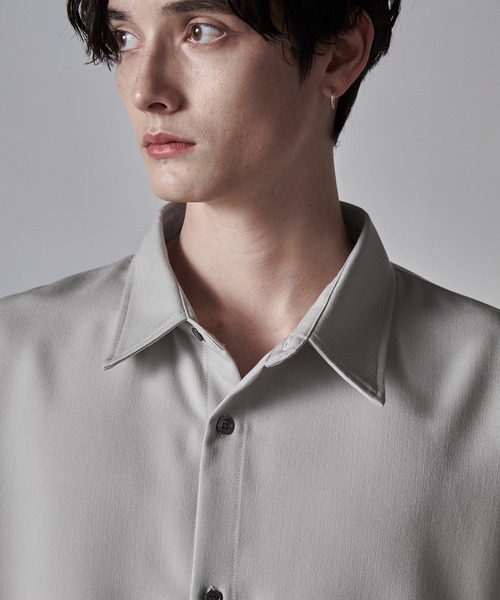 【CLEL】TR Loose Half Sleeve Regular Collar Shirt / TR ルーズ半袖レギュラーカラーシャツ【セットアップ対応】（シャツ/ブラウス）｜CLEL（クレイル）