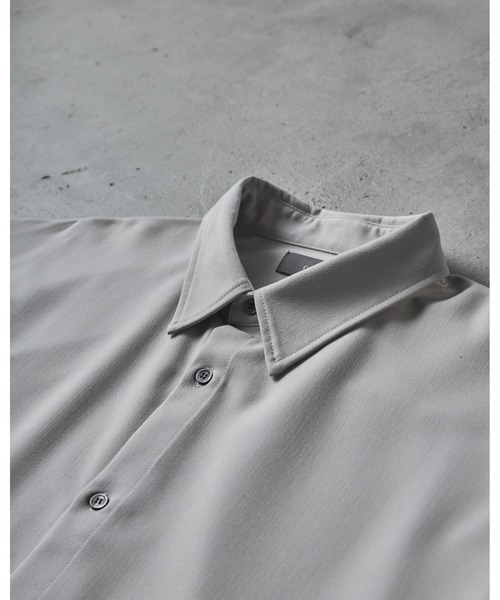 【CLEL】TR Loose Half Sleeve Regular Collar Shirt / TR ルーズ半袖レギュラーカラーシャツ【セットアップ対応】（シャツ/ブラウス）｜CLEL（クレイル）