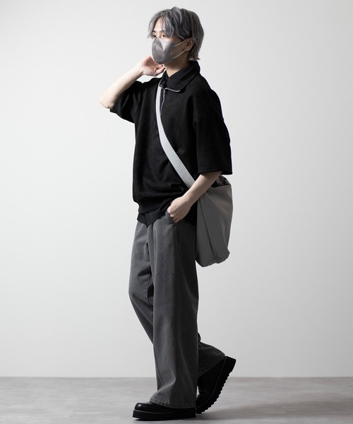 【CLEL】TR Loose Half Sleeve Regular Collar Shirt / TR ルーズ半袖レギュラーカラーシャツ【セットアップ対応】（シャツ/ブラウス）｜CLEL（クレイル）