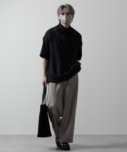 【CLEL】TR Loose Half Sleeve Regular Collar Shirt / TR ルーズ半袖レギュラーカラーシャツ【セットアップ対応】（シャツ/ブラウス）｜CLEL（クレイル）