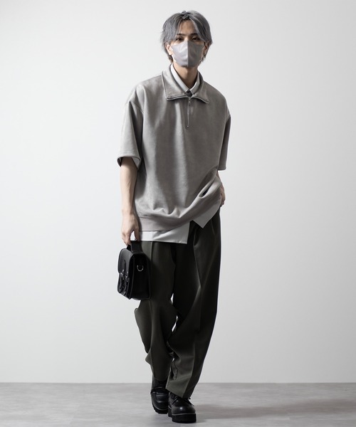 【CLEL】TR Loose Half Sleeve Regular Collar Shirt / TR ルーズ半袖レギュラーカラーシャツ【セットアップ対応】（シャツ/ブラウス）｜CLEL（クレイル）