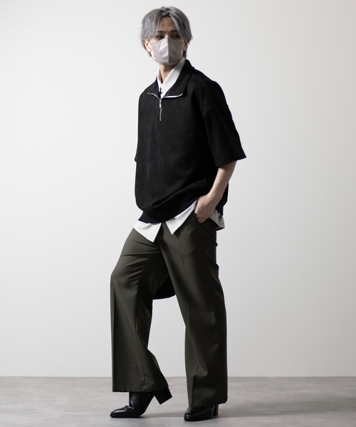 【CLEL】TR Loose Half Sleeve Regular Collar Shirt / TR ルーズ半袖レギュラーカラーシャツ【セットアップ対応】（シャツ/ブラウス）｜CLEL（クレイル）