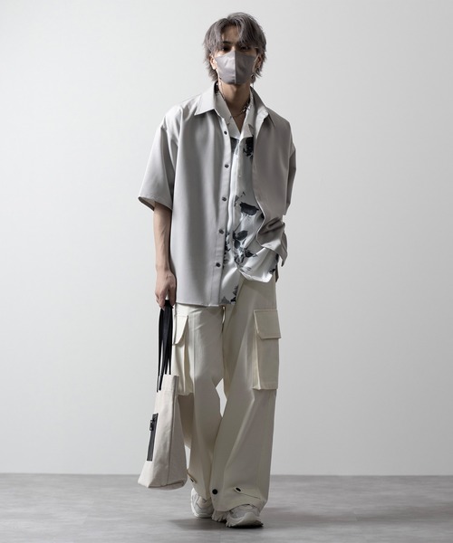 【CLEL】TR Loose Half Sleeve Regular Collar Shirt / TR ルーズ半袖レギュラーカラーシャツ【セットアップ対応】（シャツ/ブラウス）｜CLEL（クレイル）