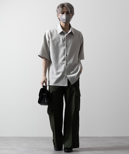 【CLEL】TR Loose Half Sleeve Regular Collar Shirt / TR ルーズ半袖レギュラーカラーシャツ【セットアップ対応】（シャツ/ブラウス）｜CLEL（クレイル）