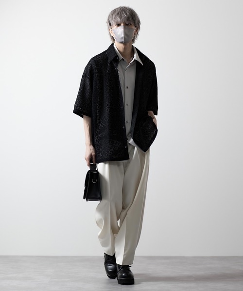 【CLEL】TR Loose Half Sleeve Regular Collar Shirt / TR ルーズ半袖レギュラーカラーシャツ【セットアップ対応】（シャツ/ブラウス）｜CLEL（クレイル）