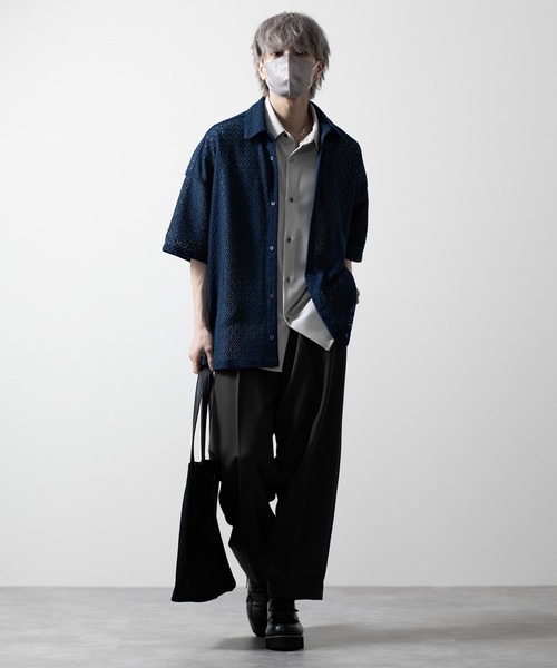【CLEL】TR Loose Half Sleeve Regular Collar Shirt / TR ルーズ半袖レギュラーカラーシャツ【セットアップ対応】（シャツ/ブラウス）｜CLEL（クレイル）