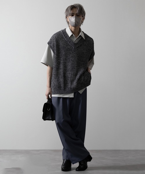 【CLEL】TR Loose Half Sleeve Regular Collar Shirt / TR ルーズ半袖レギュラーカラーシャツ【セットアップ対応】（シャツ/ブラウス）｜CLEL（クレイル）