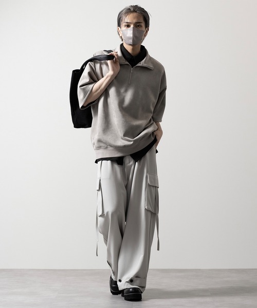 【CLEL】TR Loose Half Sleeve Regular Collar Shirt / TR ルーズ半袖レギュラーカラーシャツ【セットアップ対応】（シャツ/ブラウス）｜CLEL（クレイル）