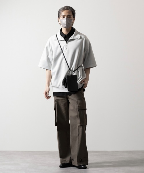 【CLEL】TR Loose Half Sleeve Regular Collar Shirt / TR ルーズ半袖レギュラーカラーシャツ【セットアップ対応】（シャツ/ブラウス）｜CLEL（クレイル）