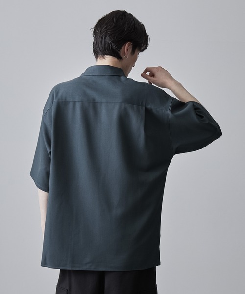 【CLEL】TR Loose Half Sleeve Regular Collar Shirt / TR ルーズ半袖レギュラーカラーシャツ【セットアップ対応】（シャツ/ブラウス）｜CLEL（クレイル）