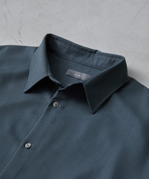 【CLEL】TR Loose Half Sleeve Regular Collar Shirt / TR ルーズ半袖レギュラーカラーシャツ【セットアップ対応】（シャツ/ブラウス）｜CLEL（クレイル）
