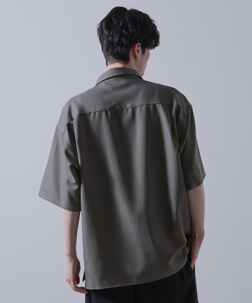 【CLEL】TR Loose Half Sleeve Regular Collar Shirt / TR ルーズ半袖レギュラーカラーシャツ【セットアップ対応】（シャツ/ブラウス）｜CLEL（クレイル）