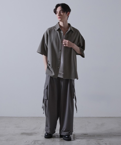 【CLEL】TR Loose Half Sleeve Regular Collar Shirt / TR ルーズ半袖レギュラーカラーシャツ【セットアップ対応】（シャツ/ブラウス）｜CLEL（クレイル）