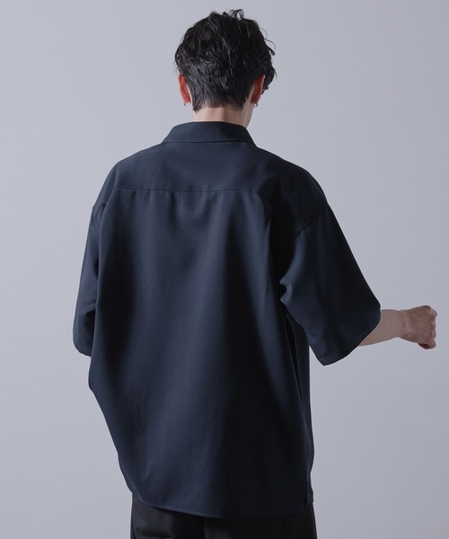 【CLEL】TR Loose Half Sleeve Regular Collar Shirt / TR ルーズ半袖レギュラーカラーシャツ【セットアップ対応】（シャツ/ブラウス）｜CLEL（クレイル）