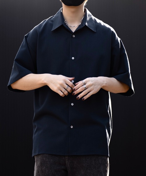 【CLEL】TR Loose Half Sleeve Regular Collar Shirt / TR ルーズ半袖レギュラーカラーシャツ【セットアップ対応】（シャツ/ブラウス）｜CLEL（クレイル）