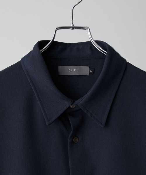 【CLEL】TR Loose Half Sleeve Regular Collar Shirt / TR ルーズ半袖レギュラーカラーシャツ【セットアップ対応】（シャツ/ブラウス）｜CLEL（クレイル）