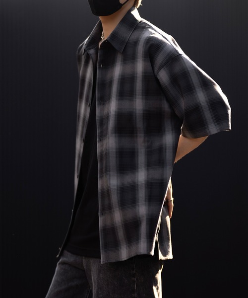 【CLEL】TR Loose Half Sleeve Regular Collar Shirt / TR ルーズ半袖レギュラーカラーシャツ【セットアップ対応】（シャツ/ブラウス）｜CLEL（クレイル）