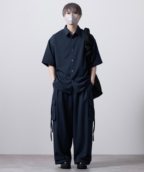 【CLEL】TR Loose Half Sleeve Regular Collar Shirt / TR ルーズ半袖レギュラーカラーシャツ【セットアップ対応】（シャツ/ブラウス）｜CLEL（クレイル）