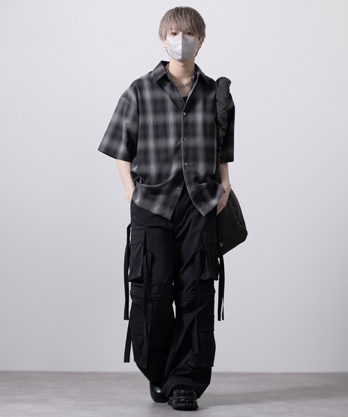 【CLEL】TR Loose Half Sleeve Regular Collar Shirt / TR ルーズ半袖レギュラーカラーシャツ【セットアップ対応】（シャツ/ブラウス）｜CLEL（クレイル）
