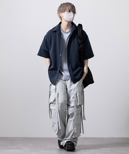 【CLEL】TR Loose Half Sleeve Regular Collar Shirt / TR ルーズ半袖レギュラーカラーシャツ【セットアップ対応】（シャツ/ブラウス）｜CLEL（クレイル）