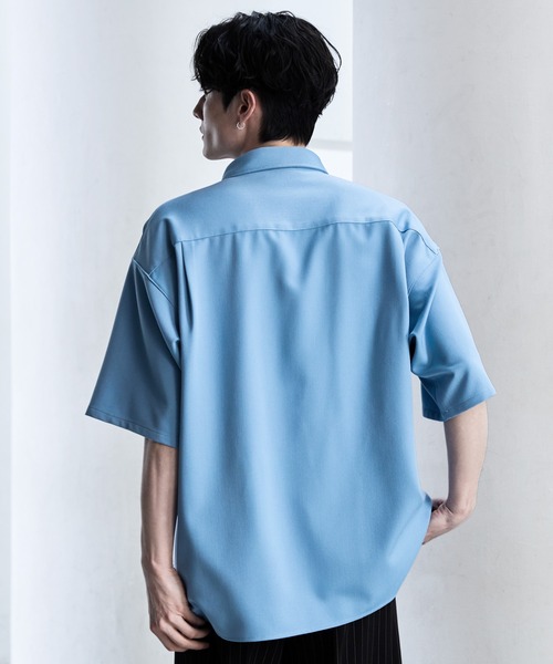 【CLEL】TR Loose Half Sleeve Regular Collar Shirt / TR ルーズ半袖レギュラーカラーシャツ【セットアップ対応】（シャツ/ブラウス）｜CLEL（クレイル）
