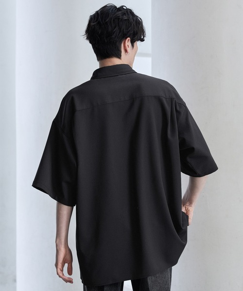 【CLEL】TR Loose Half Sleeve Regular Collar Shirt / TR ルーズ半袖レギュラーカラーシャツ【セットアップ対応】（シャツ/ブラウス）｜CLEL（クレイル）