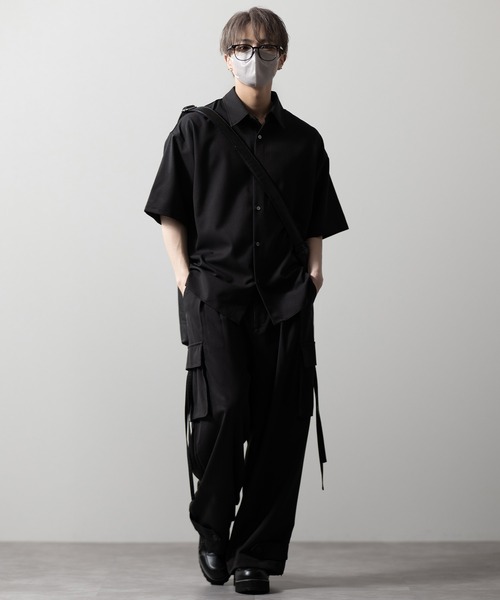 【CLEL】TR Loose Half Sleeve Regular Collar Shirt / TR ルーズ半袖レギュラーカラーシャツ【セットアップ対応】（シャツ/ブラウス）｜CLEL（クレイル）