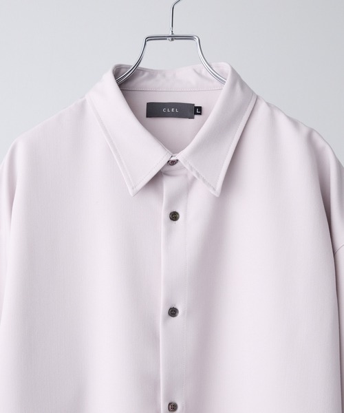 【CLEL】TR Loose Half Sleeve Regular Collar Shirt / TR ルーズ半袖レギュラーカラーシャツ【セットアップ対応】（シャツ/ブラウス）｜CLEL（クレイル）