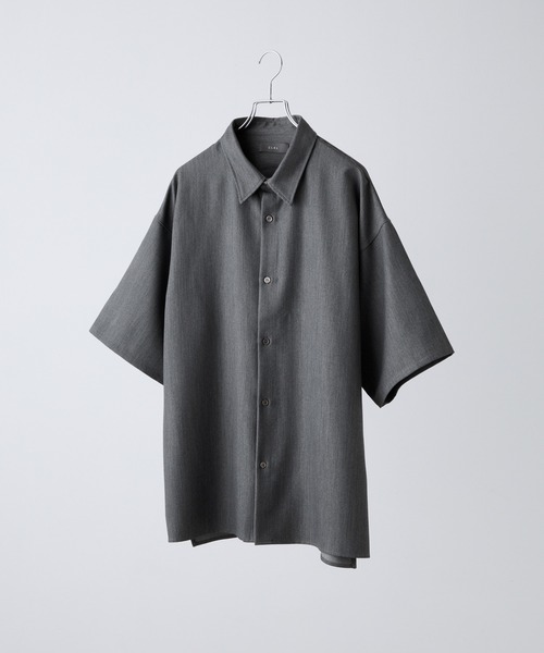 【CLEL】TR Loose Half Sleeve Regular Collar Shirt / TR ルーズ半袖レギュラーカラーシャツ【セットアップ対応】（シャツ/ブラウス）｜CLEL（クレイル）